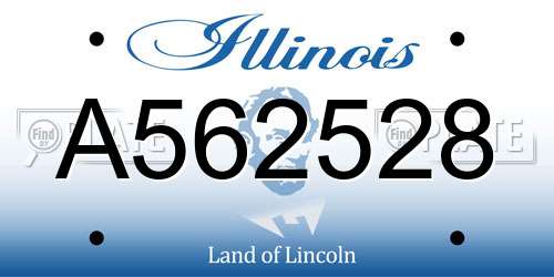 A562528 Illinois License Plate