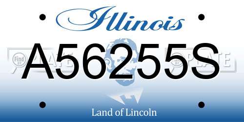 A56255S Illinois License Plate
