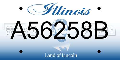 A56258B Illinois License Plate