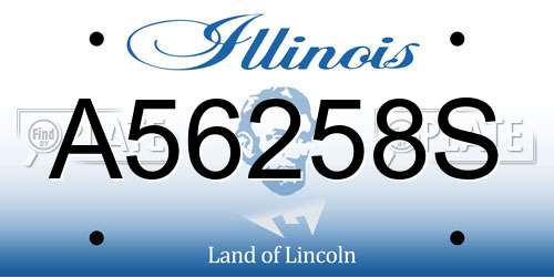 A56258S Illinois License Plate