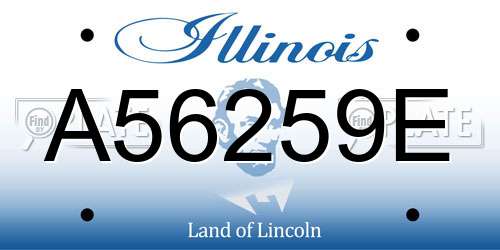 A56259E Illinois License Plate