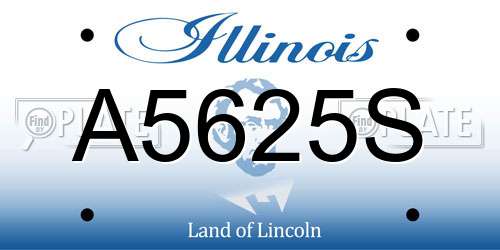 A5625S Illinois License Plate