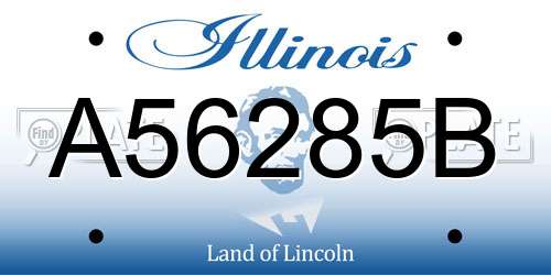 A56285B Illinois License Plate