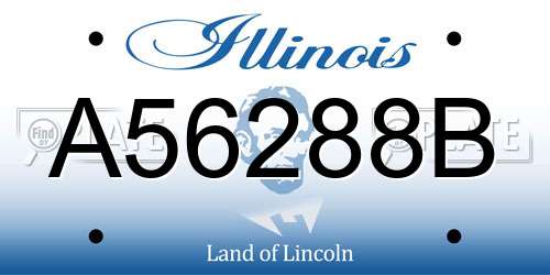 A56288B Illinois License Plate