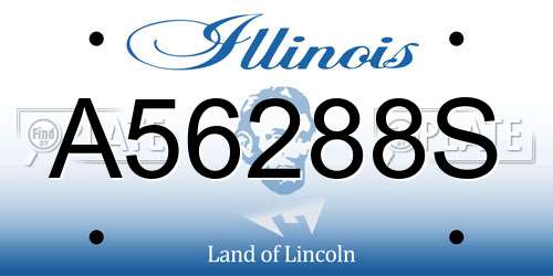 A56288S Illinois License Plate