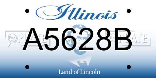 A5628B Illinois License Plate