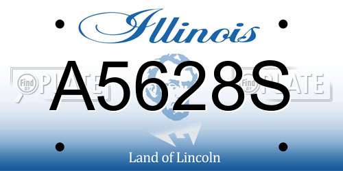 A5628S Illinois License Plate