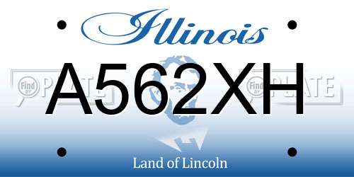 A562XH Illinois License Plate