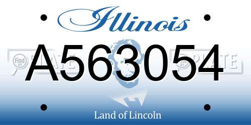 A563054 Illinois License Plate