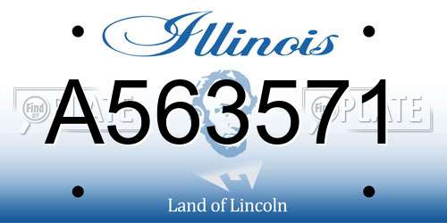 A563571 Illinois License Plate