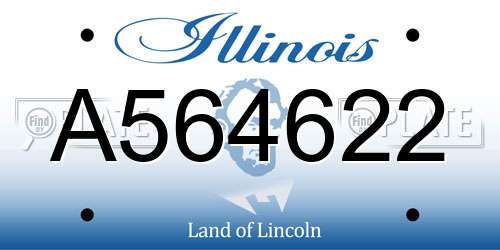 A564622 Illinois License Plate