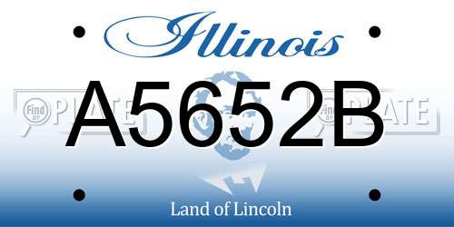 A5652B Illinois License Plate
