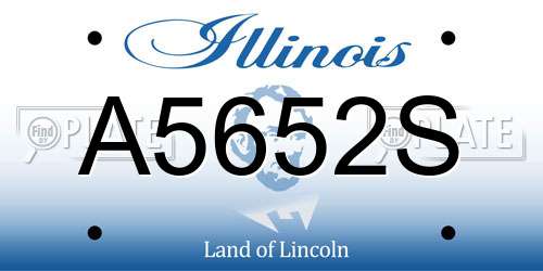 A5652S Illinois License Plate