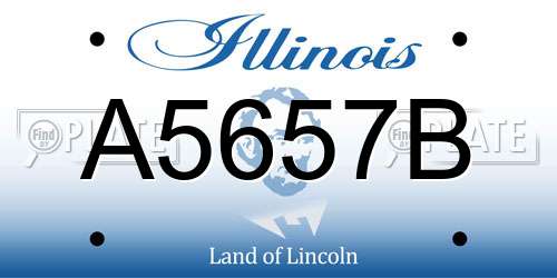 A5657B Illinois License Plate