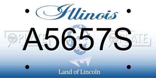 A5657S Illinois License Plate