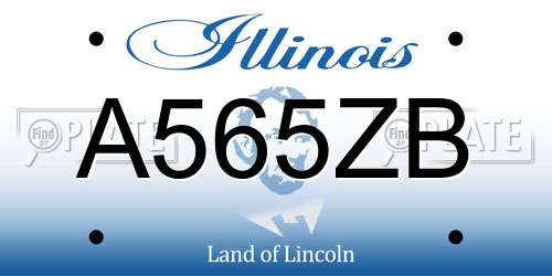 A565ZB Illinois License Plate