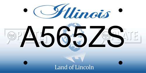 A565ZS Illinois License Plate
