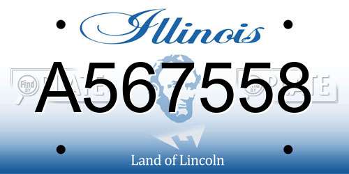 A567558 Illinois License Plate
