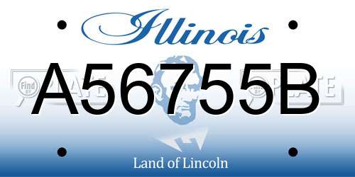 A56755B Illinois License Plate