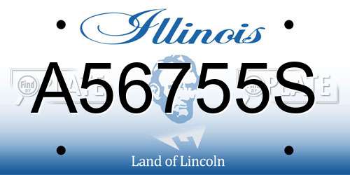 A56755S Illinois License Plate