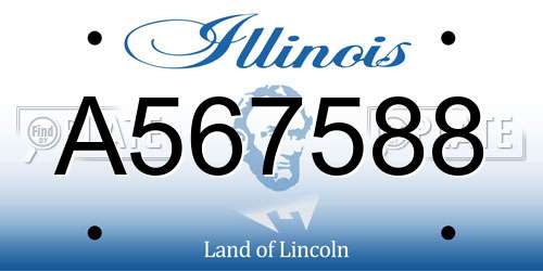 A567588 Illinois License Plate