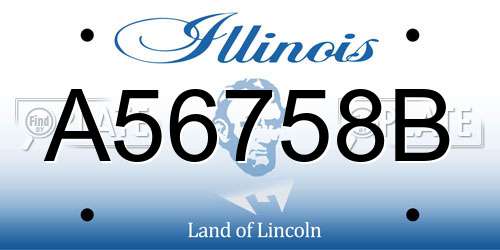 A56758B Illinois License Plate