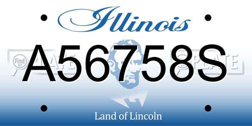 A56758S Illinois License Plate