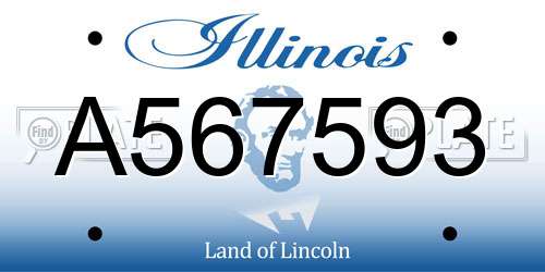 A567593 Illinois License Plate