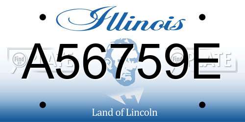 A56759E Illinois License Plate