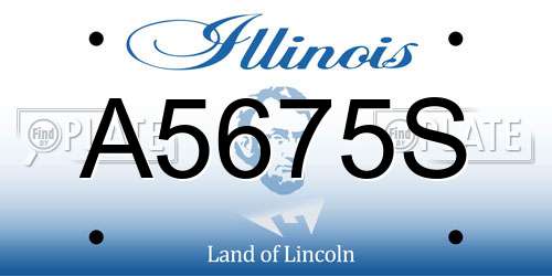 A5675S Illinois License Plate
