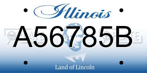 A56785B Illinois License Plate