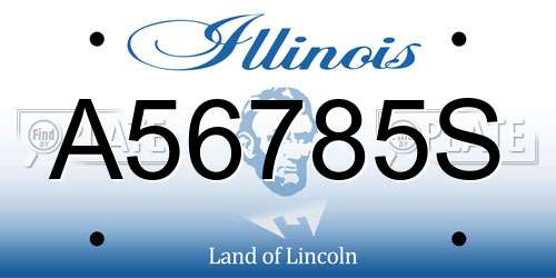 A56785S Illinois License Plate