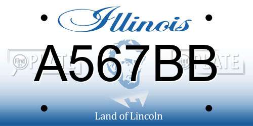 A567BB Illinois License Plate