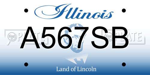A567SB Illinois License Plate