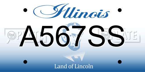 A567SS Illinois License Plate