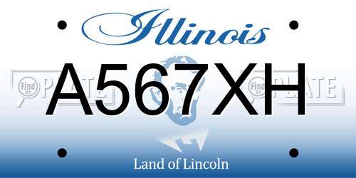 A567XH Illinois License Plate
