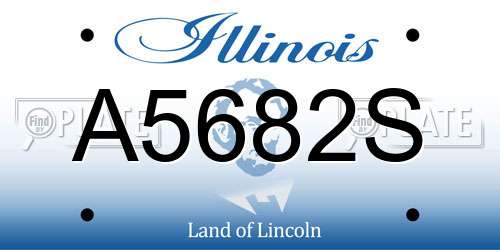 A5682S Illinois License Plate