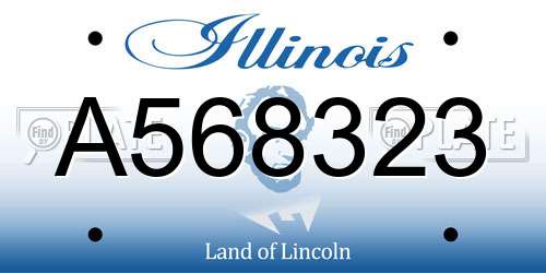 A568323 Illinois License Plate