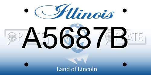 A5687B Illinois License Plate