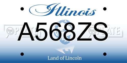 A568ZS Illinois License Plate