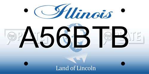 A56BTB Illinois License Plate