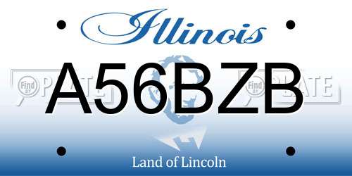 A56BZB Illinois License Plate
