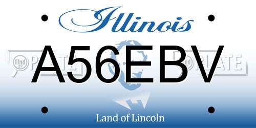 A56EBV Illinois License Plate
