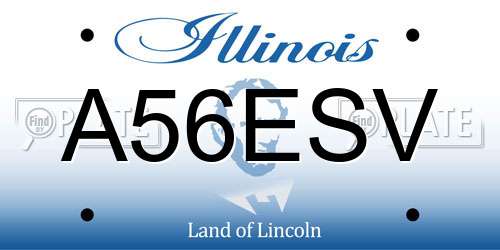A56ESV Illinois License Plate