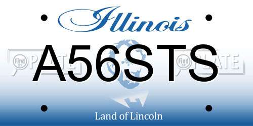 A56STS Illinois License Plate