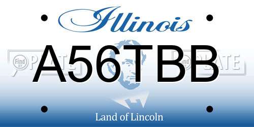 A56TBB Illinois License Plate