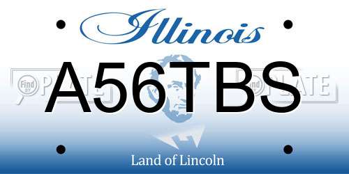 A56TBS Illinois License Plate