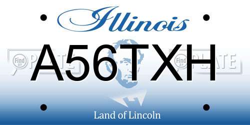 A56TXH Illinois License Plate