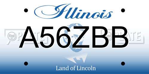 A56ZBB Illinois License Plate