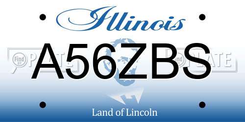 A56ZBS Illinois License Plate